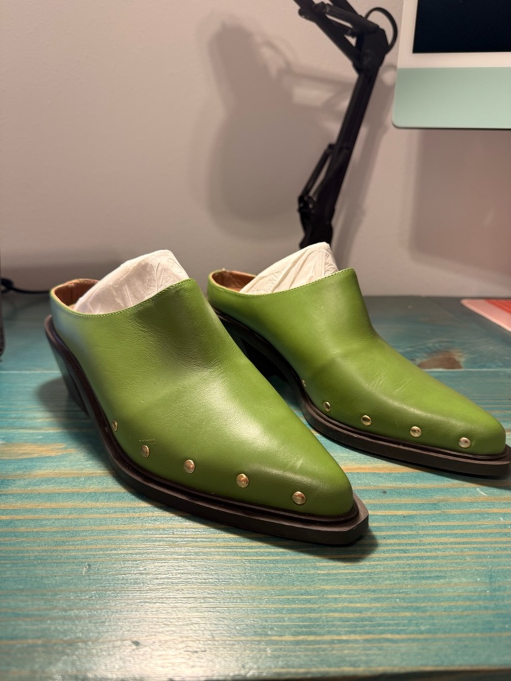 NWOT ALOHAS Lorenzo Leather Mules - Picture 10 of 14